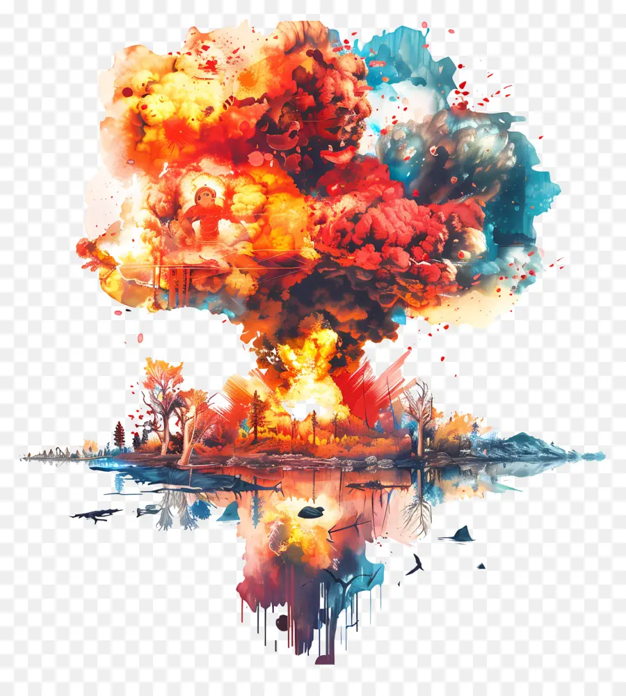 الانفجار النووي，البركاني PNG