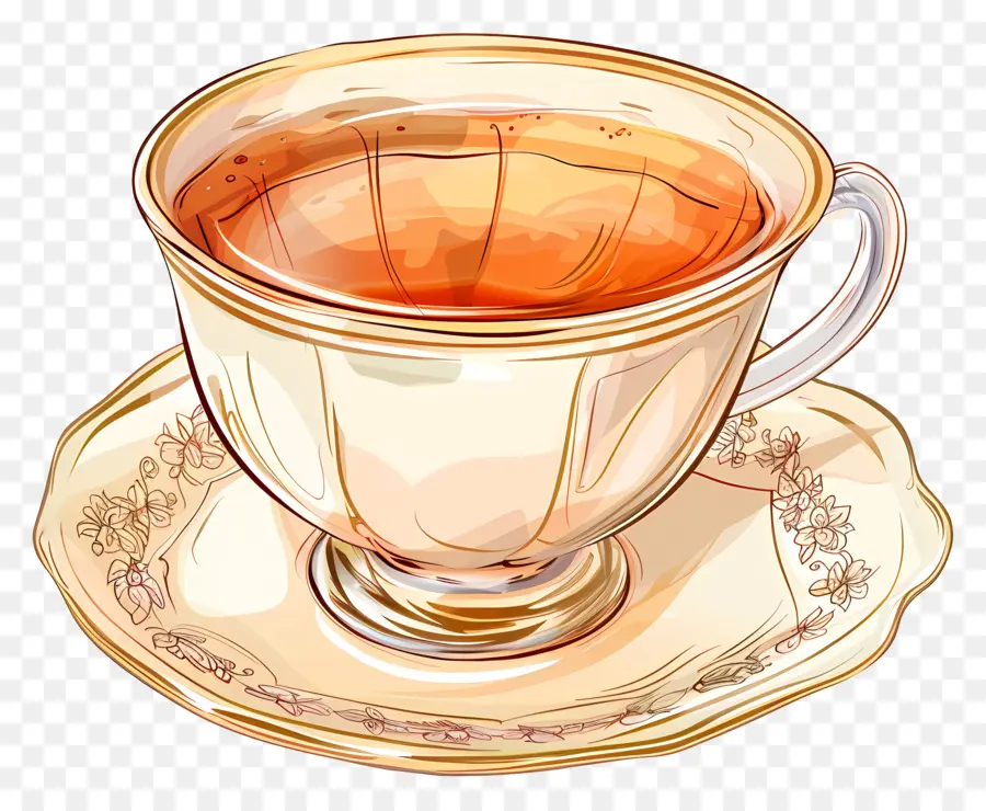كأس الشاي，طبقة الشاي القديمة PNG