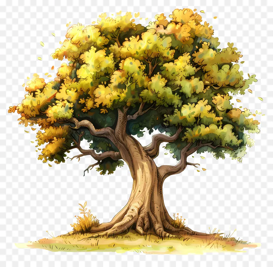 شجرة，شجرة البلوط PNG