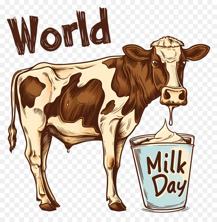 يوم الحليب العالمي，البقرة PNG