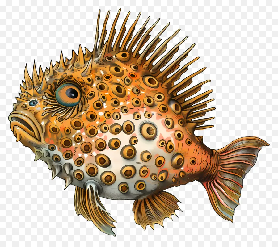 سمك البفرفيش，السمك البرتقالي PNG