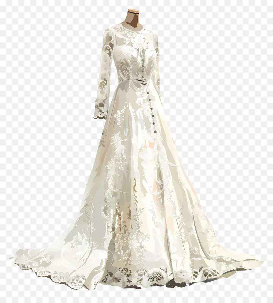 فستان الزفاف الدانتيل，ثوب الزفاف PNG