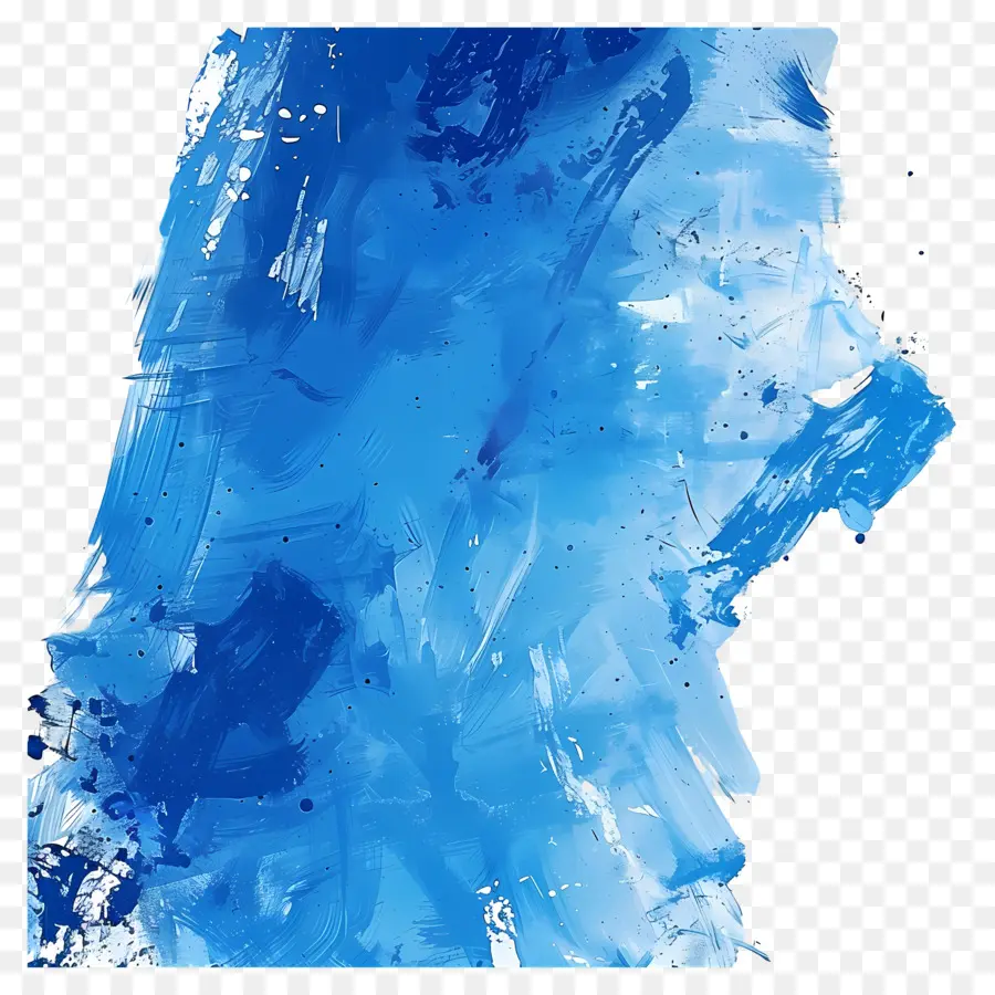 خلفية زرقاء，اللوحة بالأبيض والأسود PNG