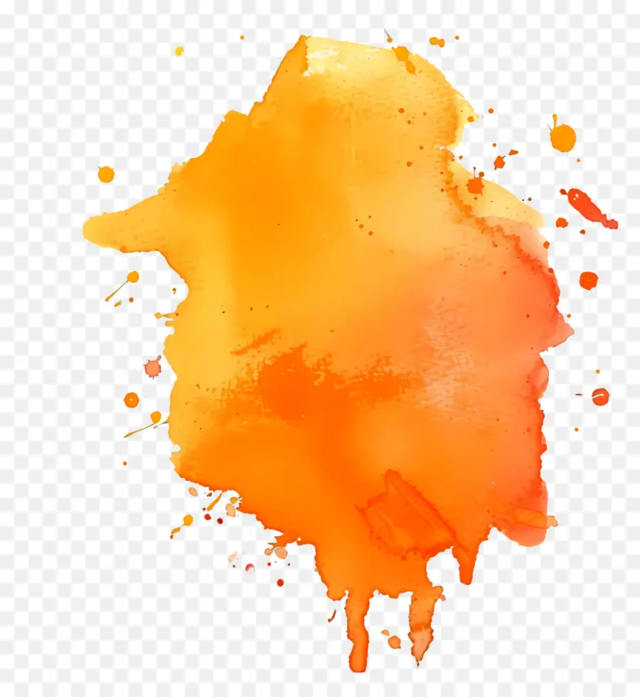 وصمة عار برتقالية，الرسم بالألوان المائية PNG