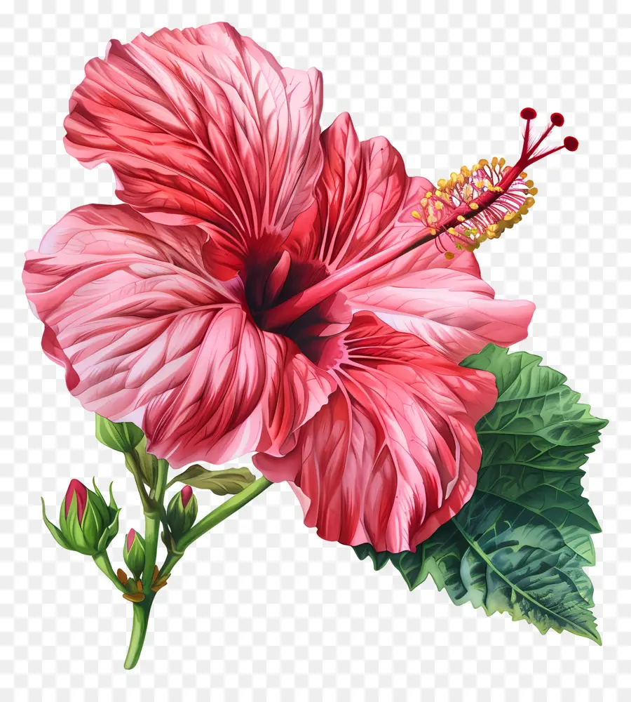 Moana Hibiscus，زهرة الكركديه الوردي PNG