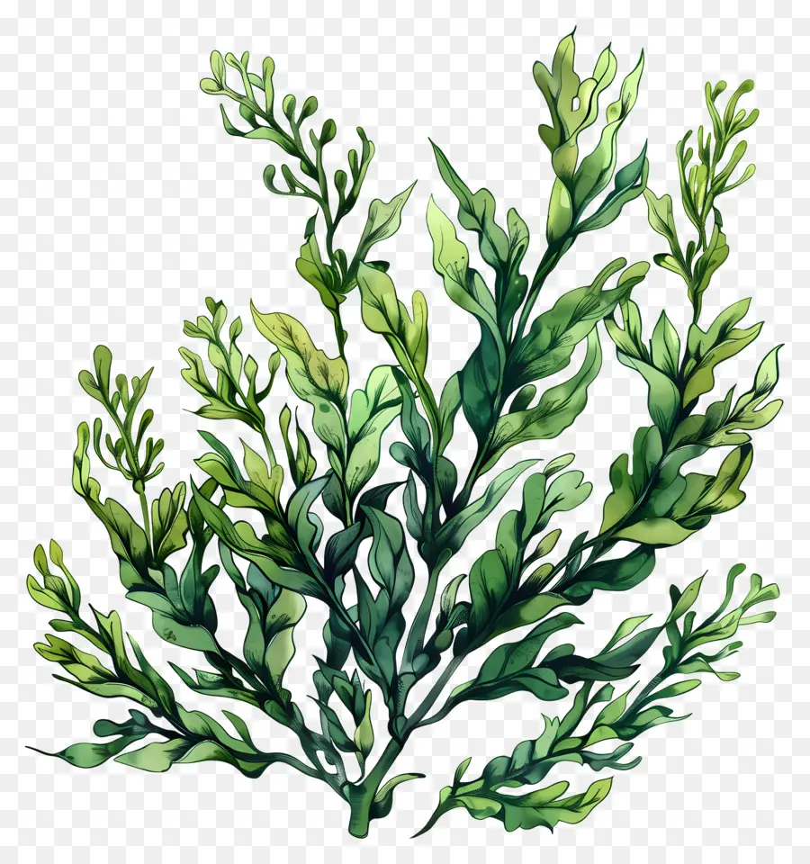 الأعشاب البحرية，ألوان مائية PNG