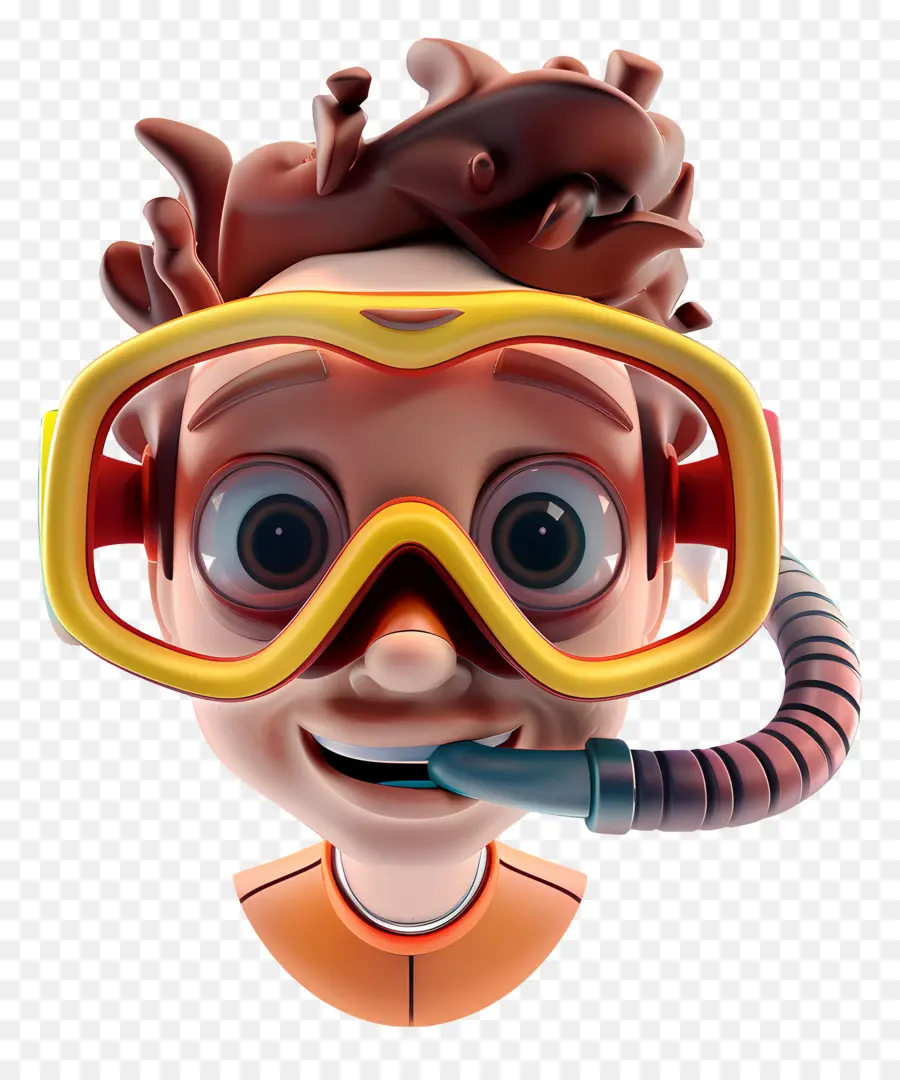 Snorkling，شخصية للرسوم المتحركة PNG