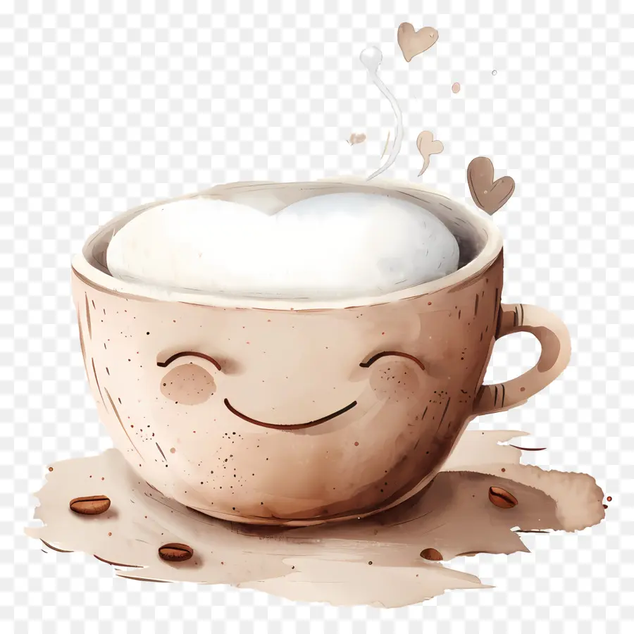 فنجان قهوة لطيف，القهوة PNG