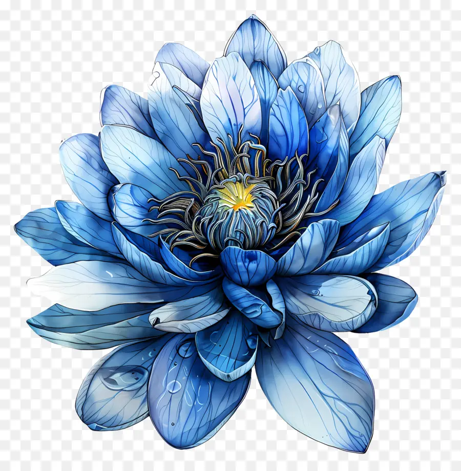 زنبق الماء，زهرة لوتس الأزرق PNG