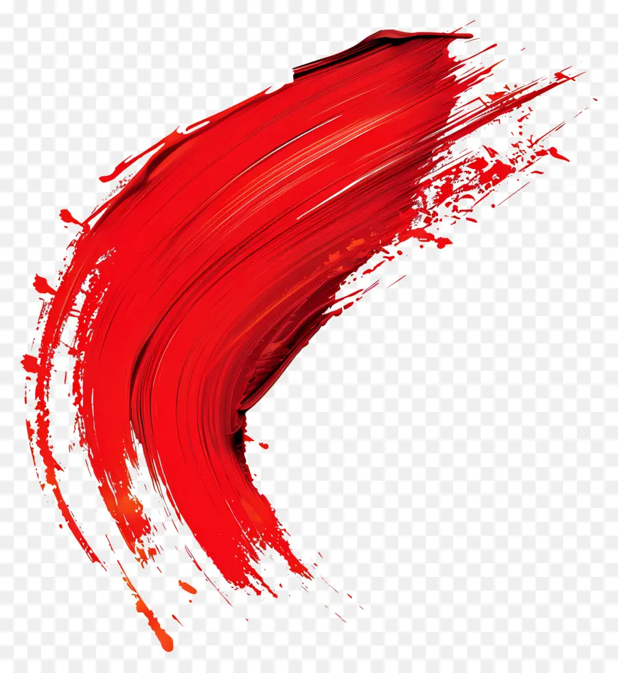ضربة فرشاة الطلاء الأحمر，أحمر وصمة عار PNG