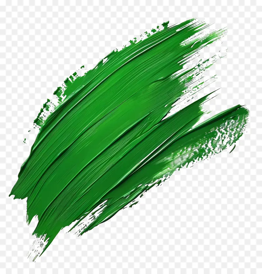ضربة فرشاة الطلاء الخضراء，فرشاة خضراء السكتة الدماغية PNG