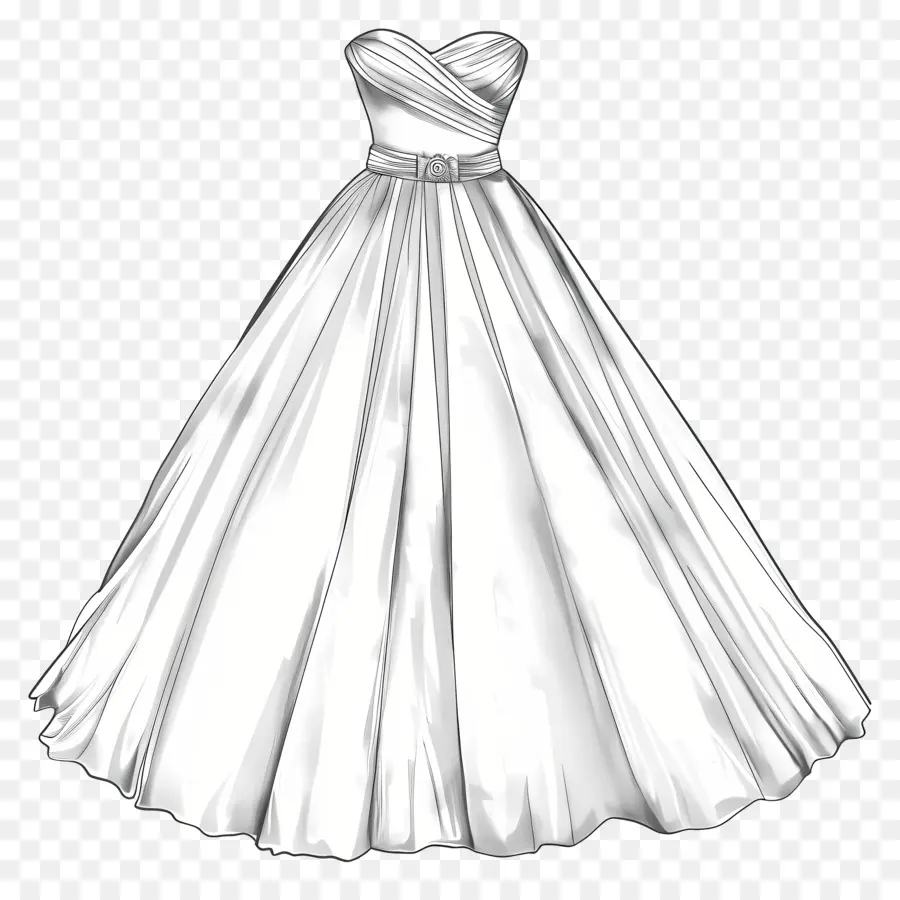 فستان الزفاف بدون حزام，فستان الزفاف PNG