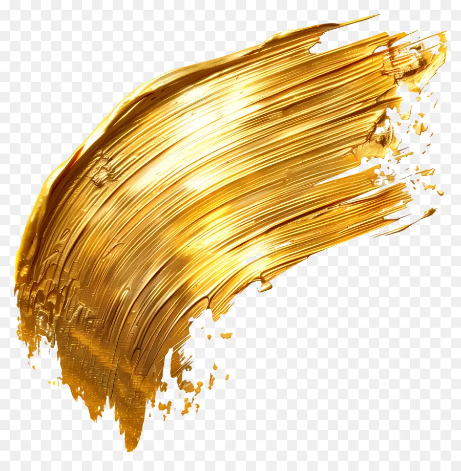 ضربة فرشاة الطلاء الذهب，الذهب PNG