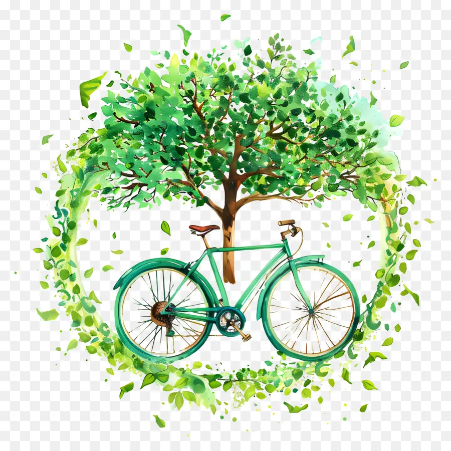 عالم الدراجات اليوم，دراجة خضراء PNG