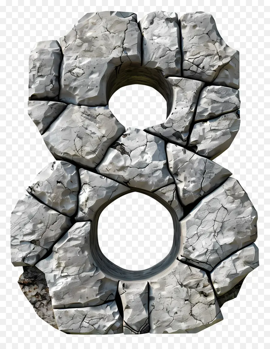 عدد 8，الحجر PNG