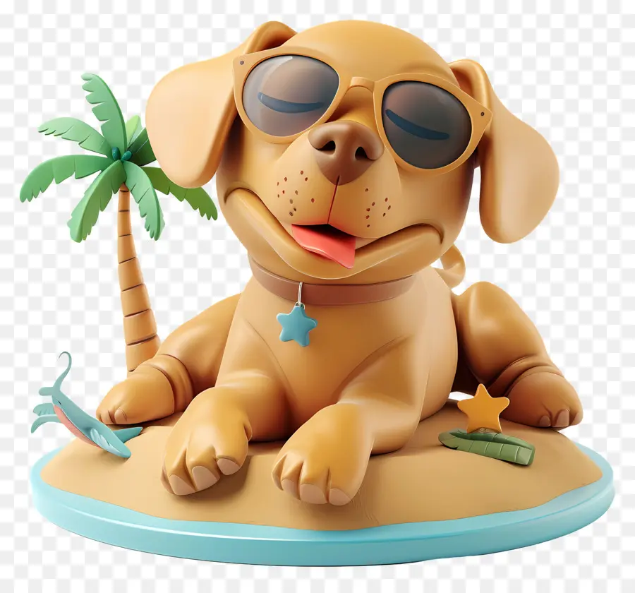 الشاطئ，الكلب PNG