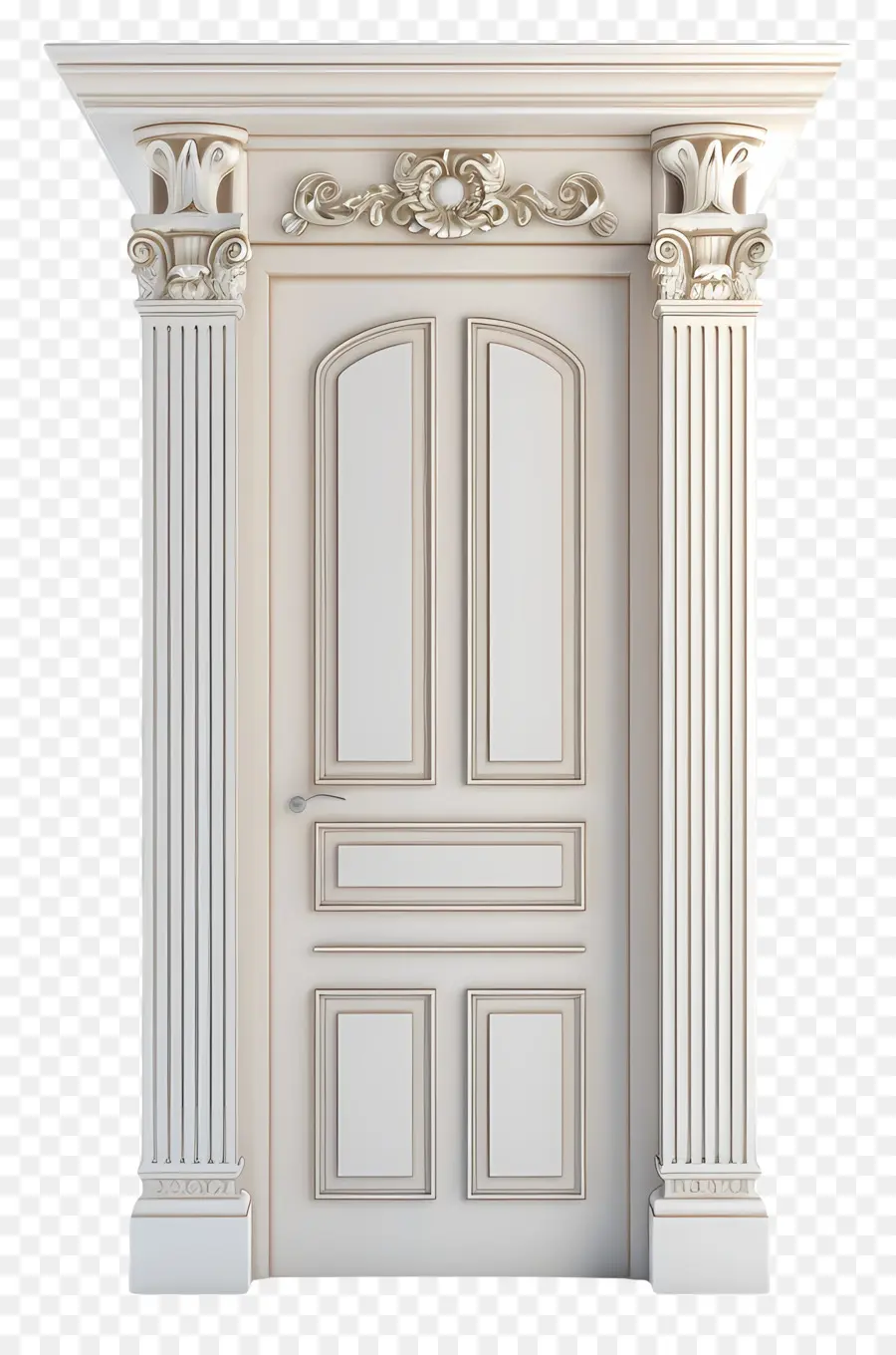 إطار الباب，باب خشبي أبيض PNG