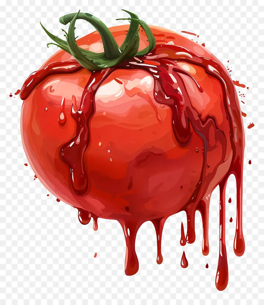 تقطيع صلصة الطماطم，الفن التجريدي PNG