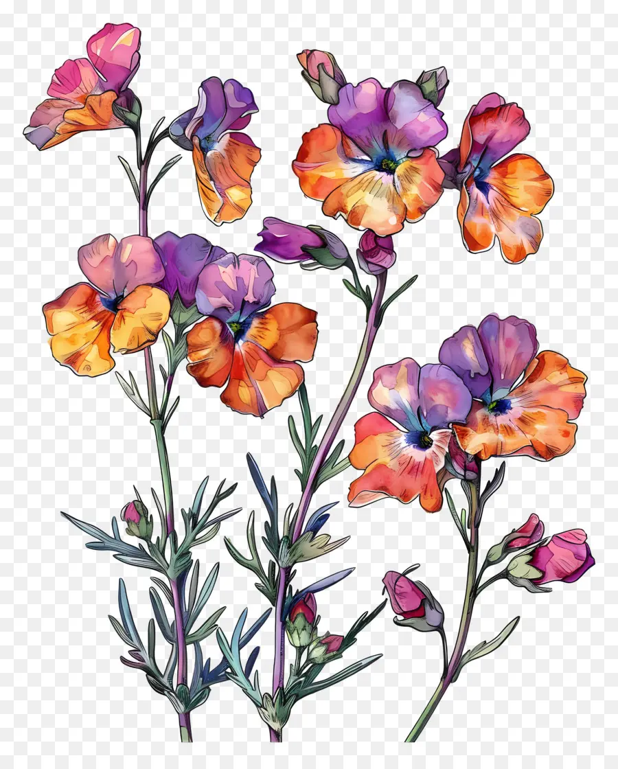 زهرة نيميسيا，الأرجواني الزهور PNG