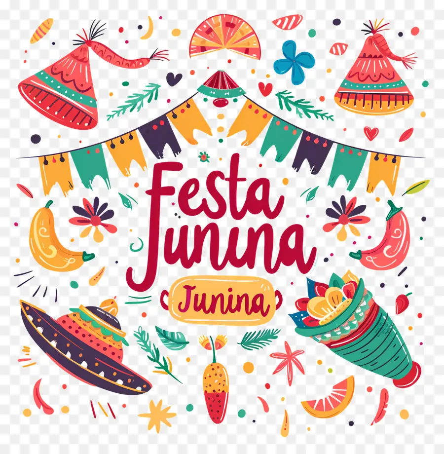 فيستا Junina，موضوع مكسيكي PNG
