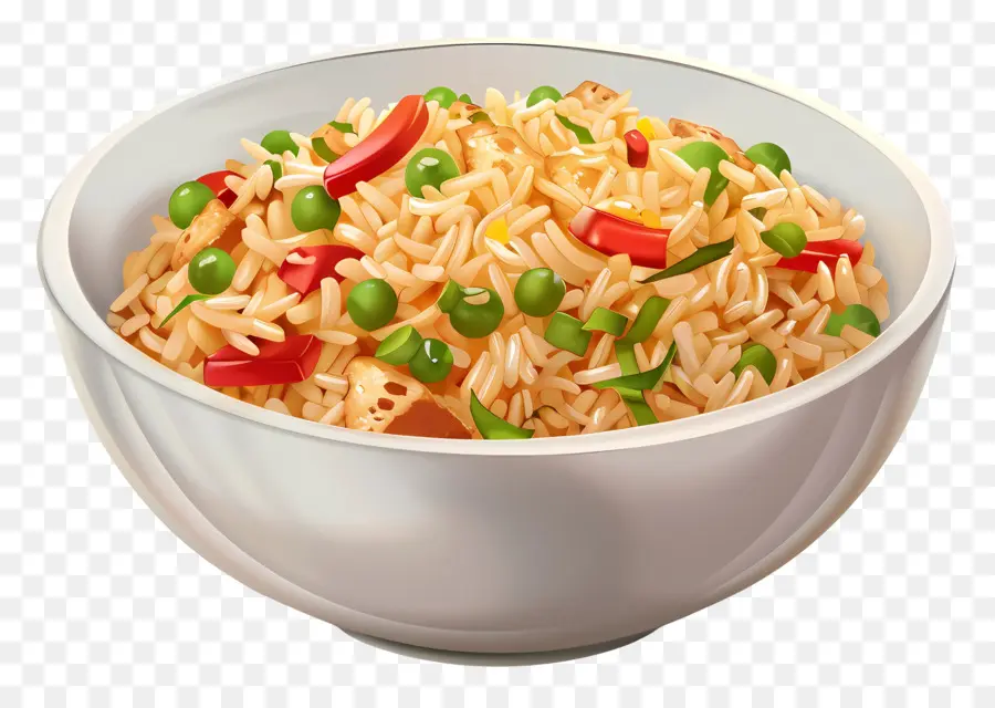 الأرز المقلي الصيني，الأرز PNG