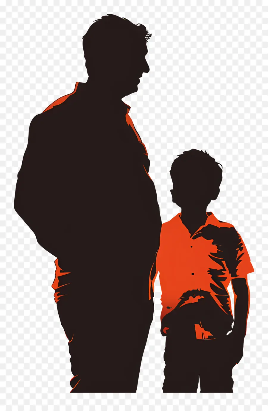 الأب والابن صورة ظلية，صورة ظلية ، PNG