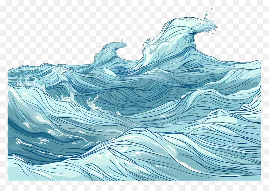 أمواج المحيط，المحيط PNG
