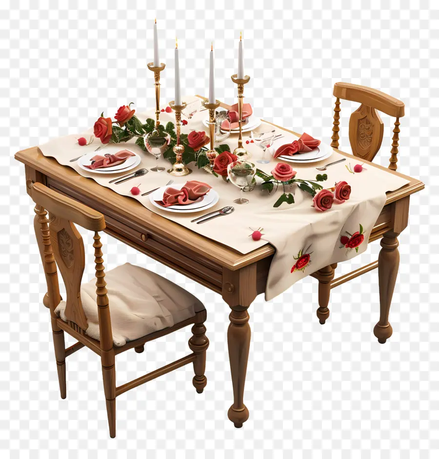 طاولة عشاء رومانسية，مائدة العشاء PNG