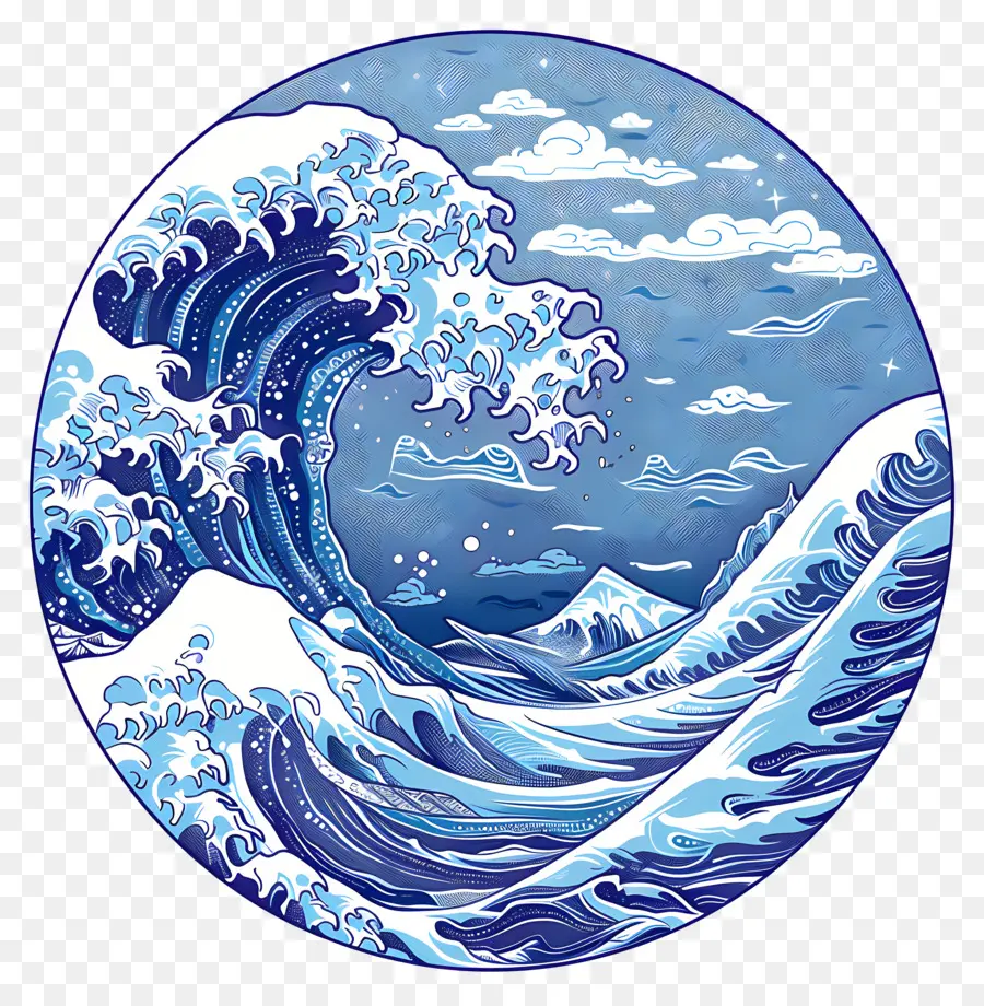 أمواج المحيط，كبيرة موجة كاناغاوا PNG