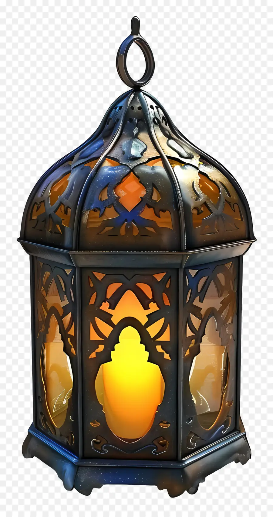 فانوس رمضان，حامل الشمعة الزجاجية PNG