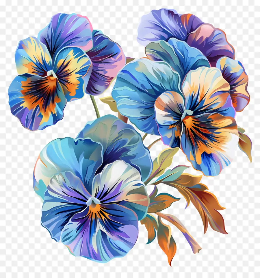 زهور بانس，زرقاء بانس PNG