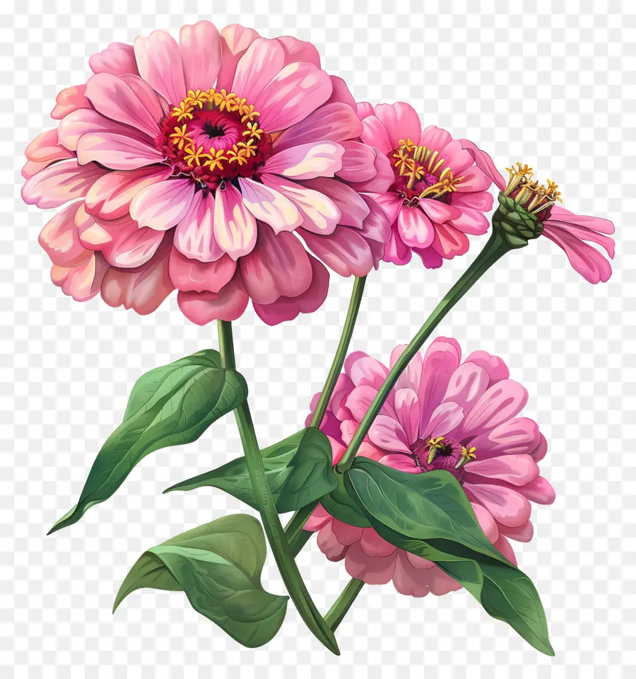 الوردي زينياس，الزهور الوردية PNG