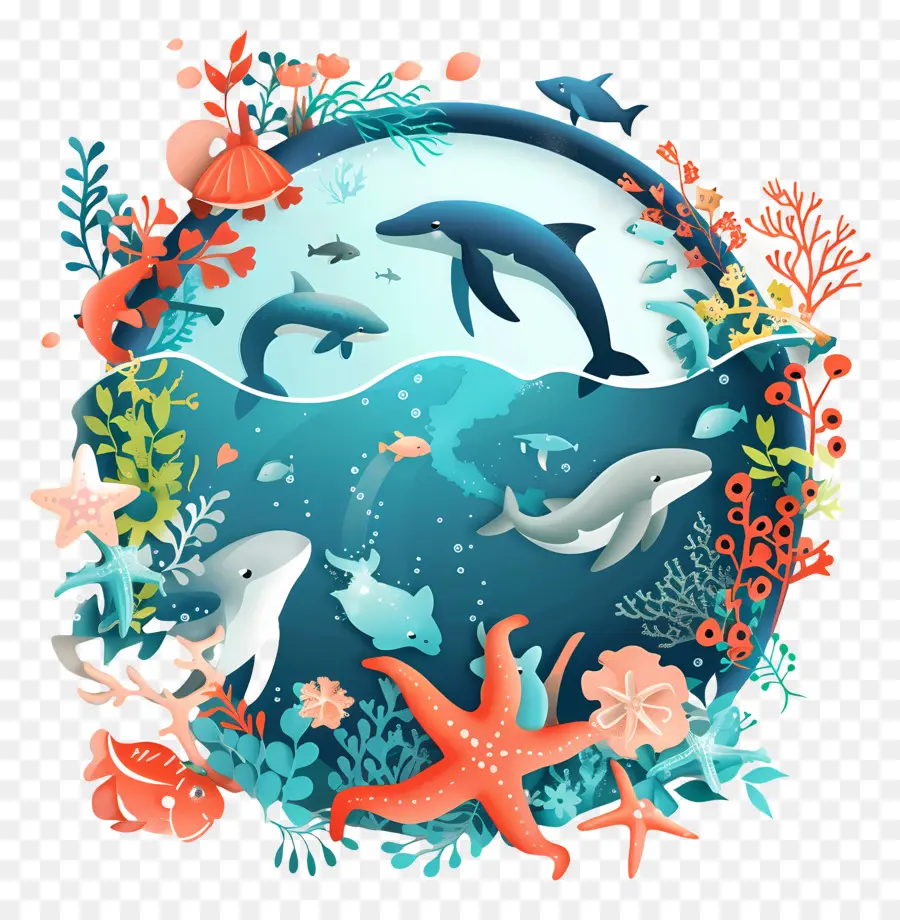 اليوم العالمي للمحيطات，الحيوانات البحرية PNG