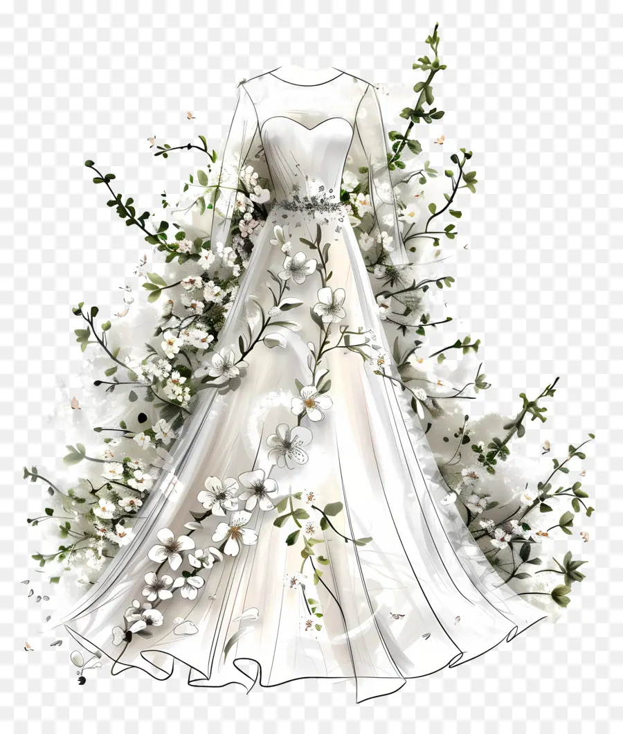 فستان الزفاف الأبيض，فستان الزفاف PNG