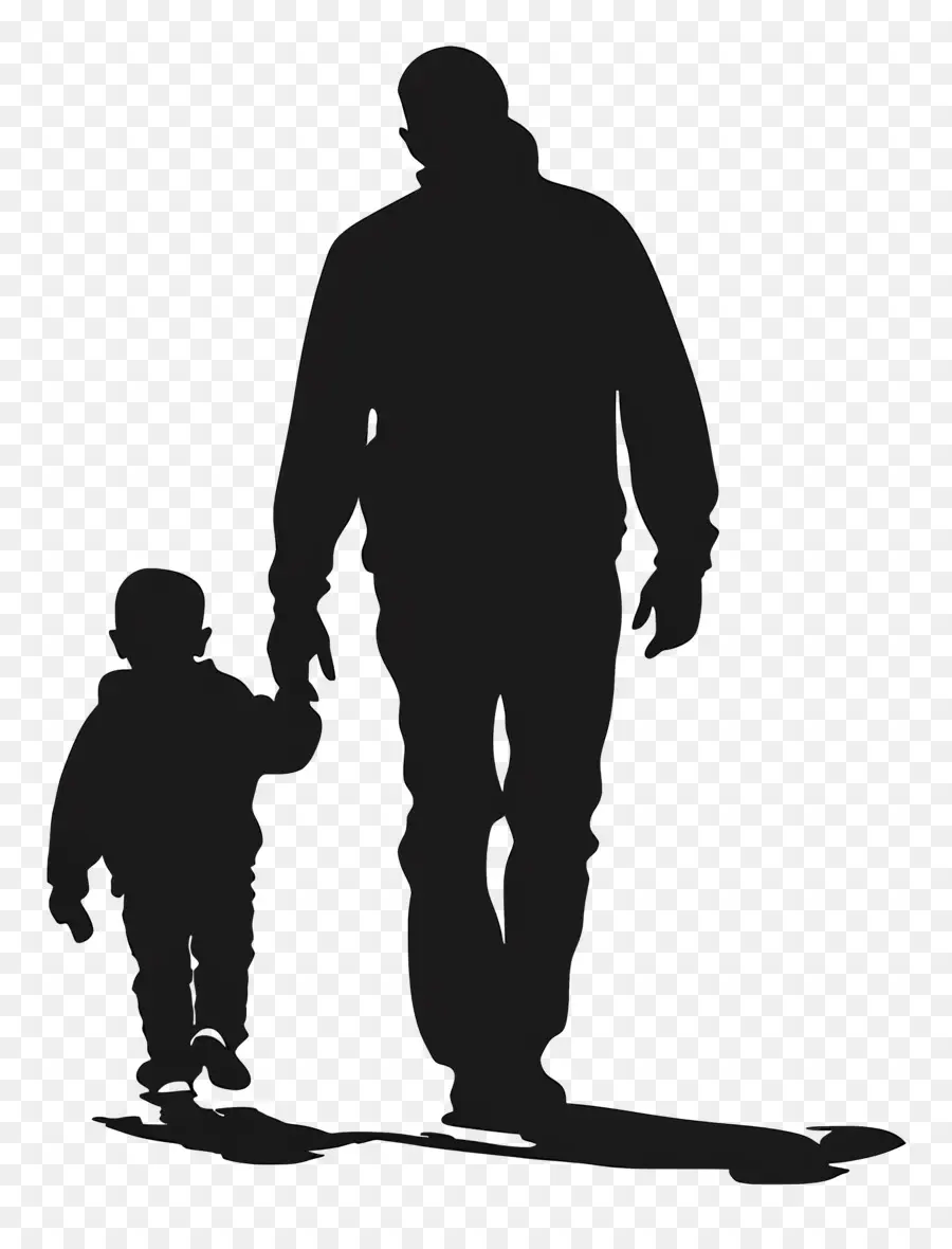 الأب والابن صورة ظلية，الأب PNG