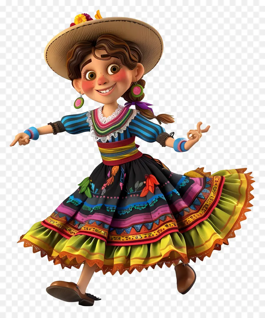 فيستا Junina，الملابس المكسيكية التقليدية PNG