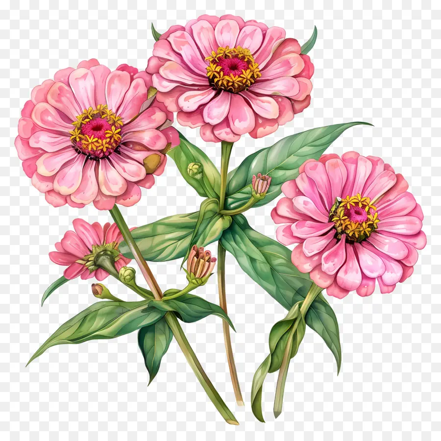 الوردي زينياس，الزهور الوردية PNG