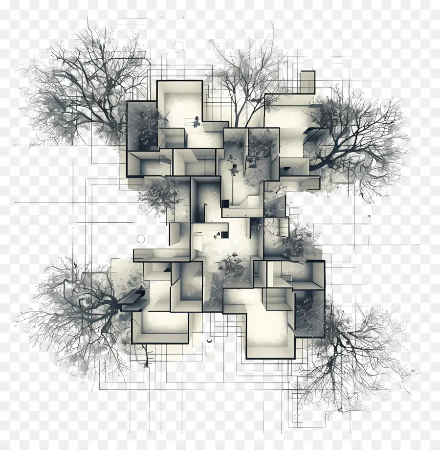خطة شجرة العمارة，العمارة PNG
