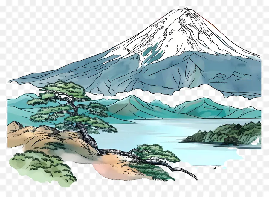 جبل فوجي，المناظر الطبيعية الجبلية PNG