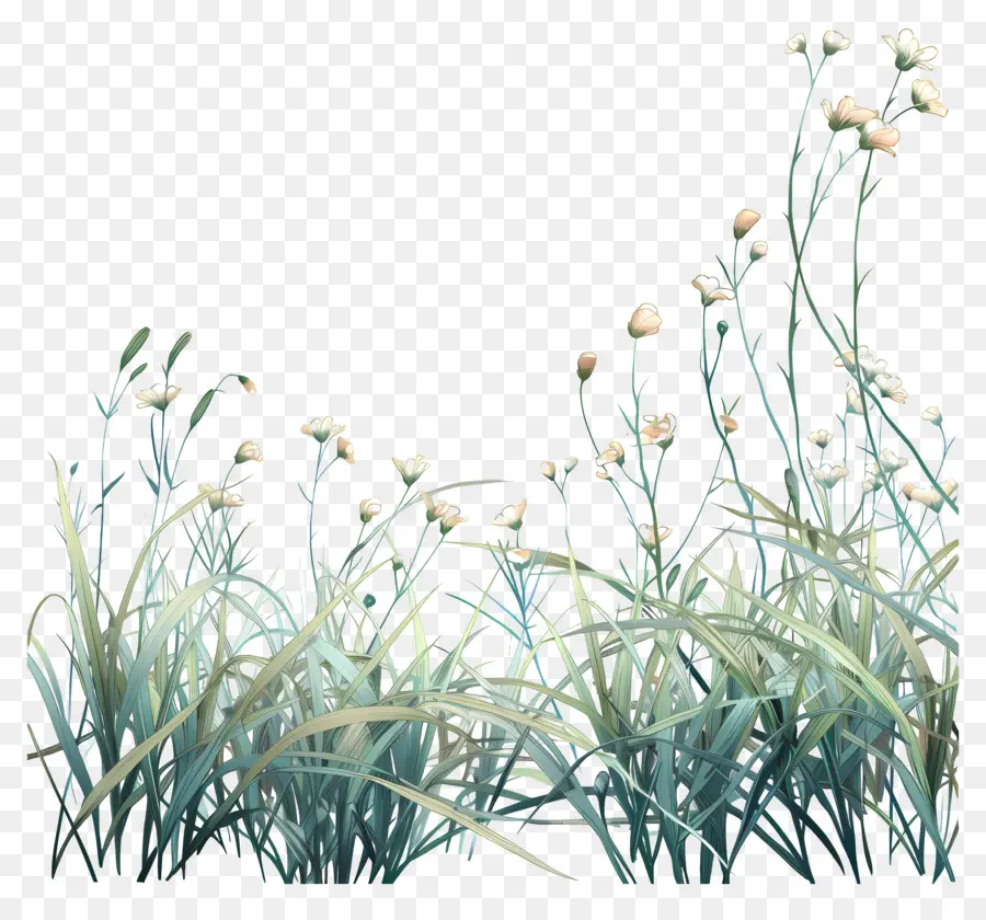 عشب الزهرة，العشب طويل القامة PNG