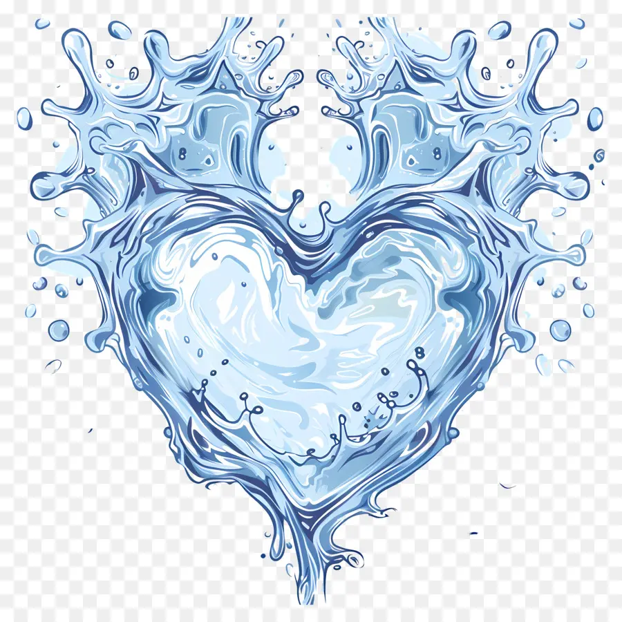 رش قلب الماء，المياه القلب PNG