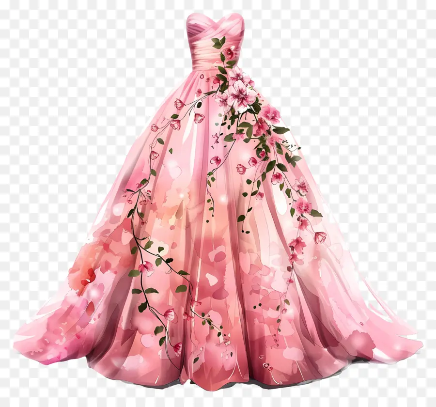 الوردي فستان الزفاف，ثوب الزفاف الوردي PNG