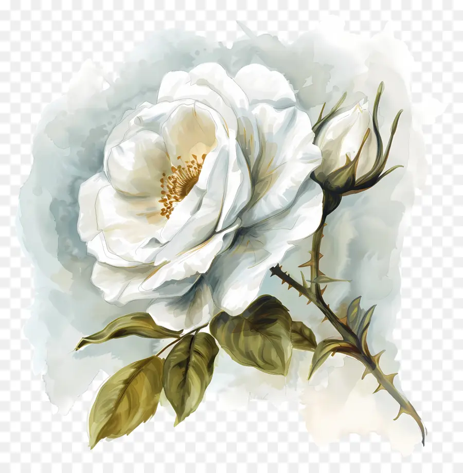 وردة بيضاء，زهرة بيضاء PNG