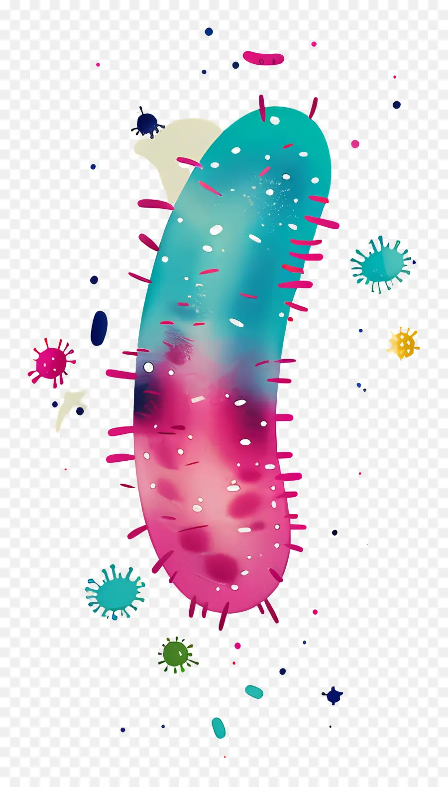 البكتيريا，مخلوق لطيف PNG