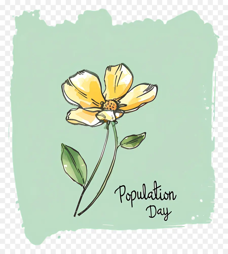 اليوم العالمي للسكان，زهرة PNG