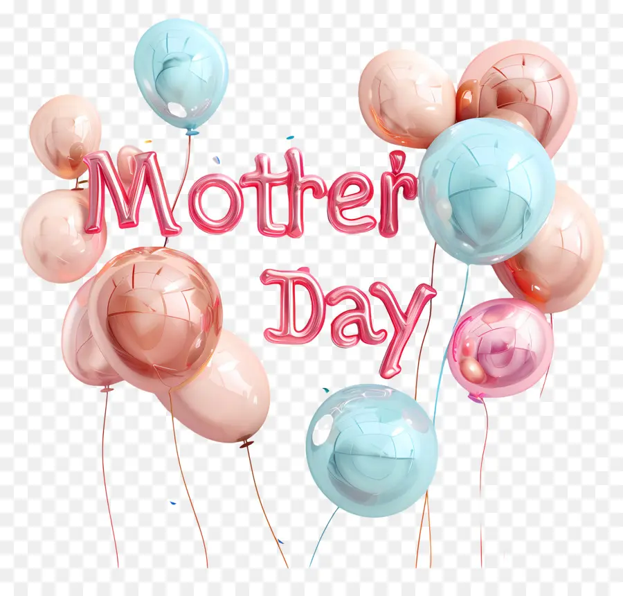 أمهات اليوم，البالونات PNG