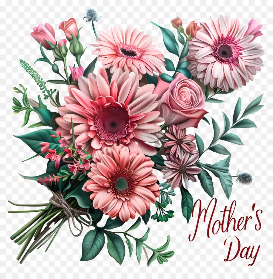 أمهات اليوم，الزهور الوردية PNG