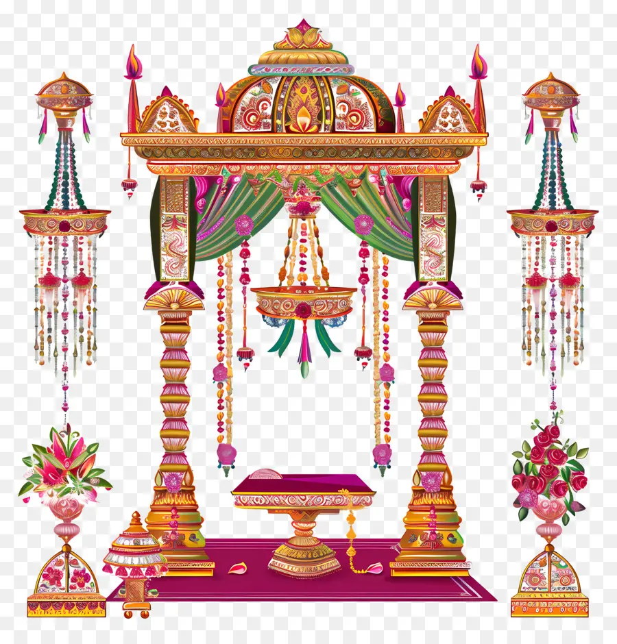 زفاف هندوسي，العمارة الهندية PNG