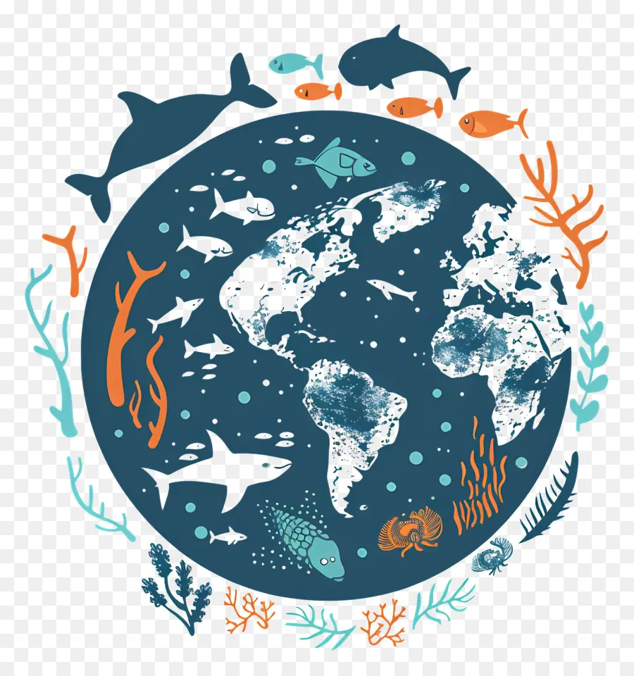 اليوم العالمي للمحيطات，تحت الماء PNG