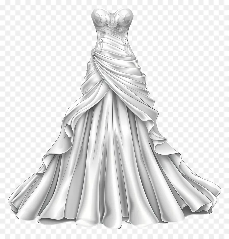 فستان الزفاف الأبيض，فستان الزفاف PNG
